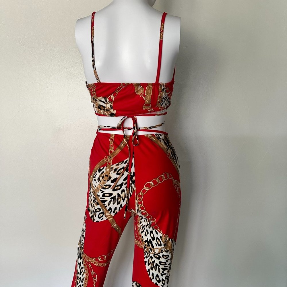 two piece animal print pants set - Picture 4 of 4